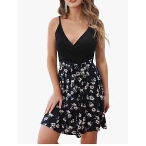 Aphratti V-Neck Spaghetti Strap Wrap Dress Floral NWT Size XXL